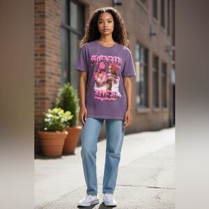Sexyy Red Graphic Tee Purple 2XL NWOT | Pink Design + Hip-Hop Pop Culture Vibe 💅